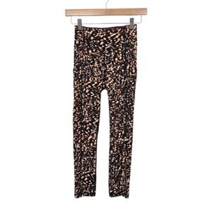 Lululemon Pants Womens 2 Black Pink Patterned High Rise Yoga Leggings Pocket Gym